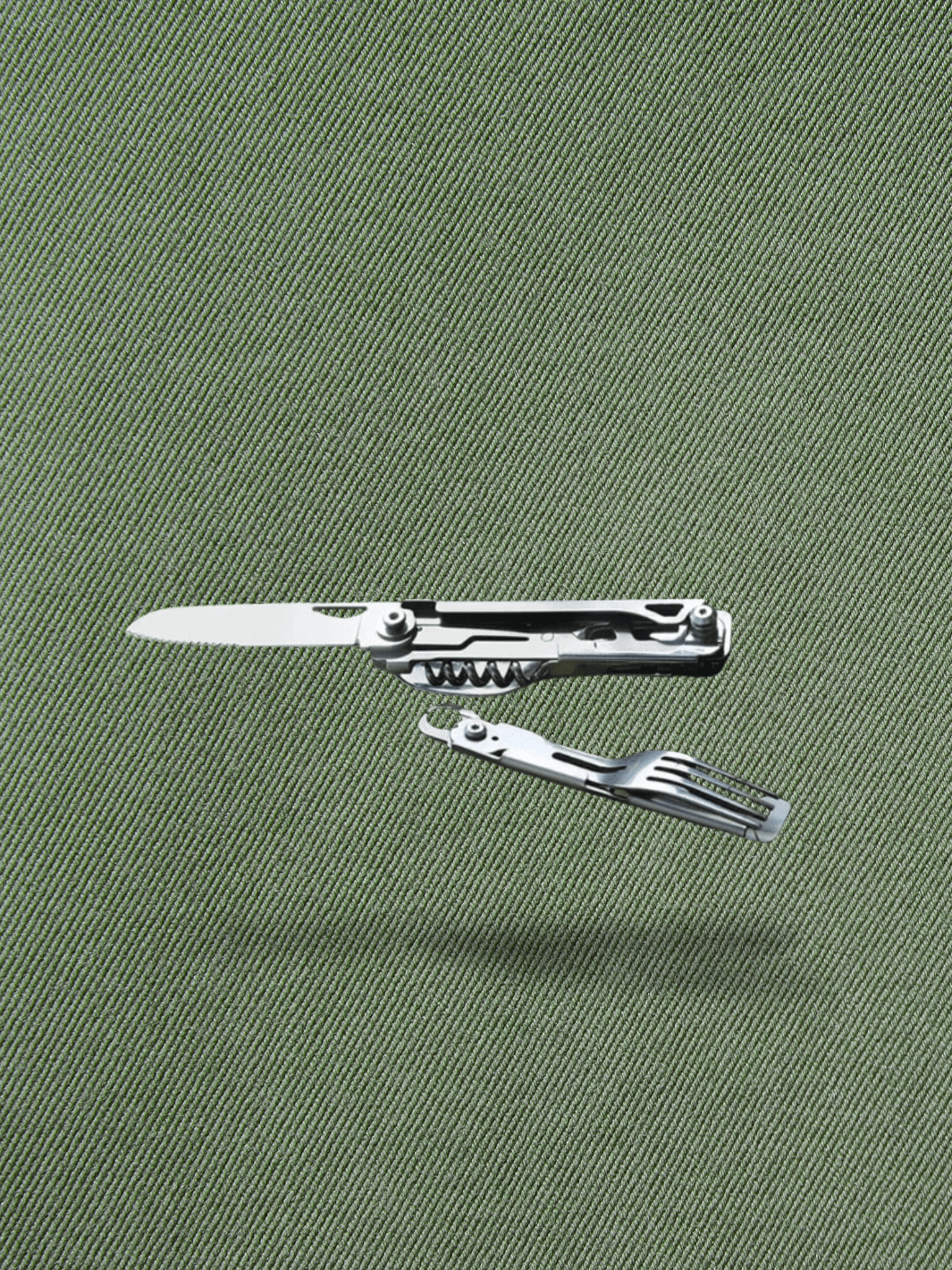 Couteau de Survie | Couverts pliants Argent
