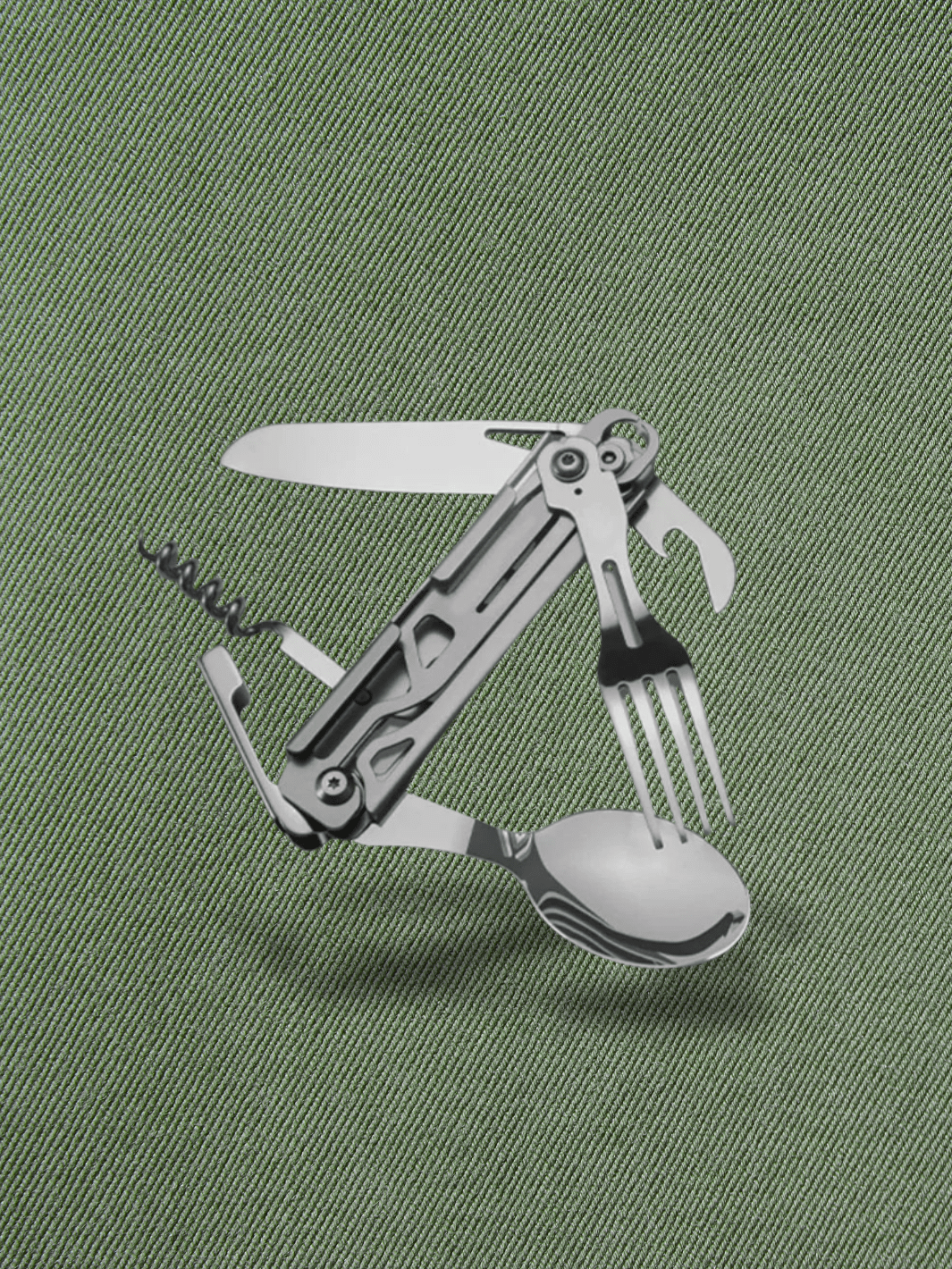 Couteau de Survie | Couverts pliants Argent