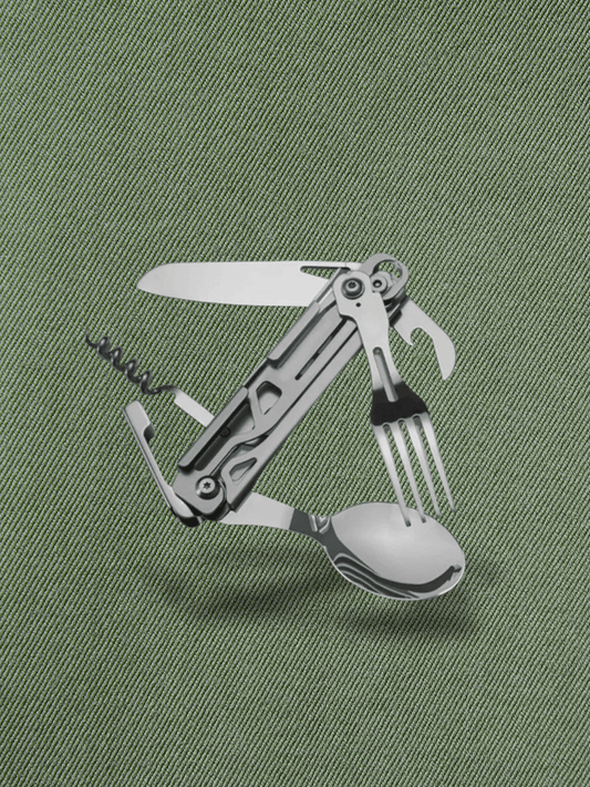 Couteau de Survie | Couverts pliants Argent