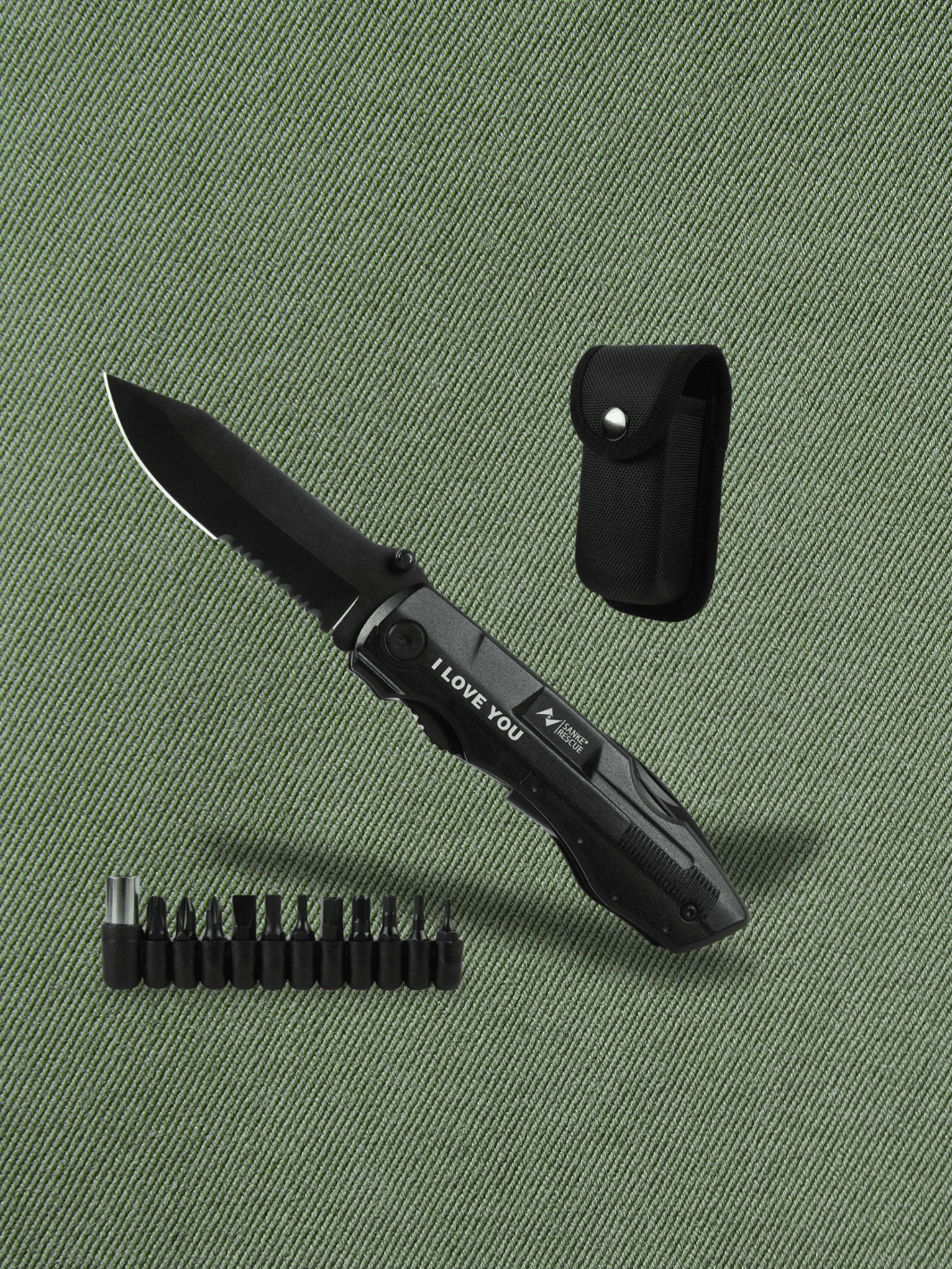Couteau de Survie | Pince pliante multifonction  Noir