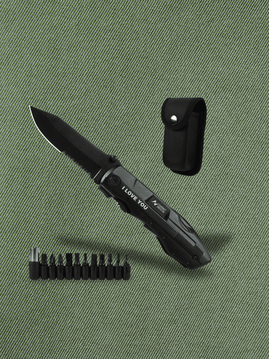 Couteau de Survie | Pince pliante multifonction  Noir