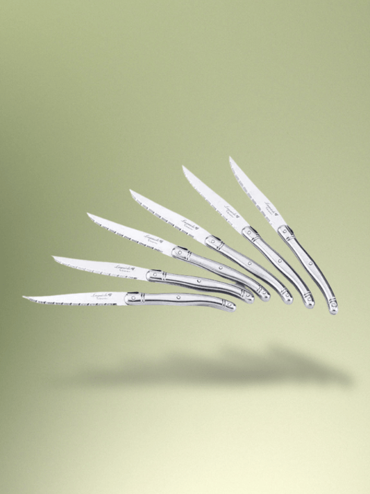Couteau Laguiole à bord dentelé 4-10 pièces 6 pièces