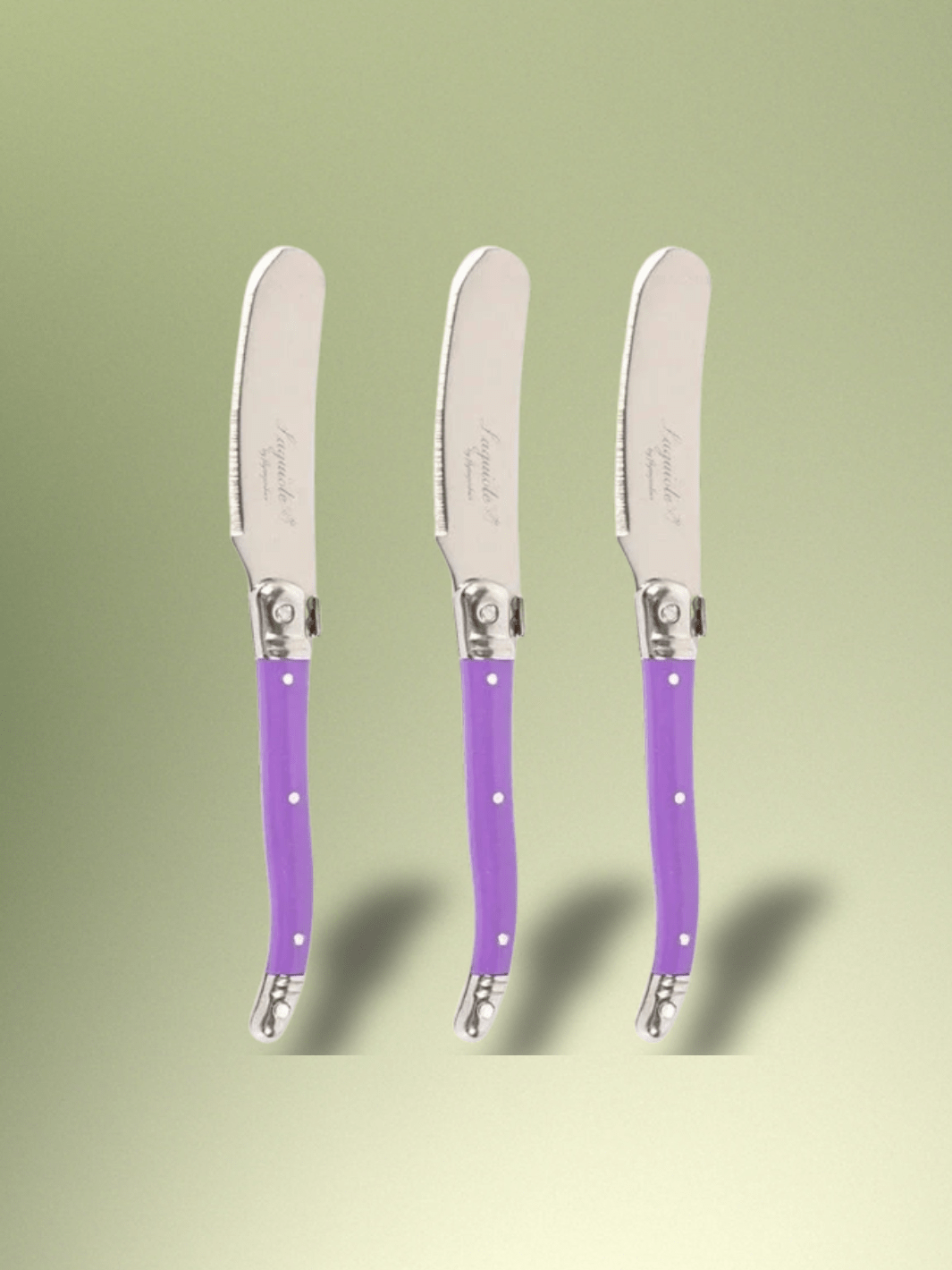 Couteau Laguiole épandeurs de fromage 3 Pièces violettes