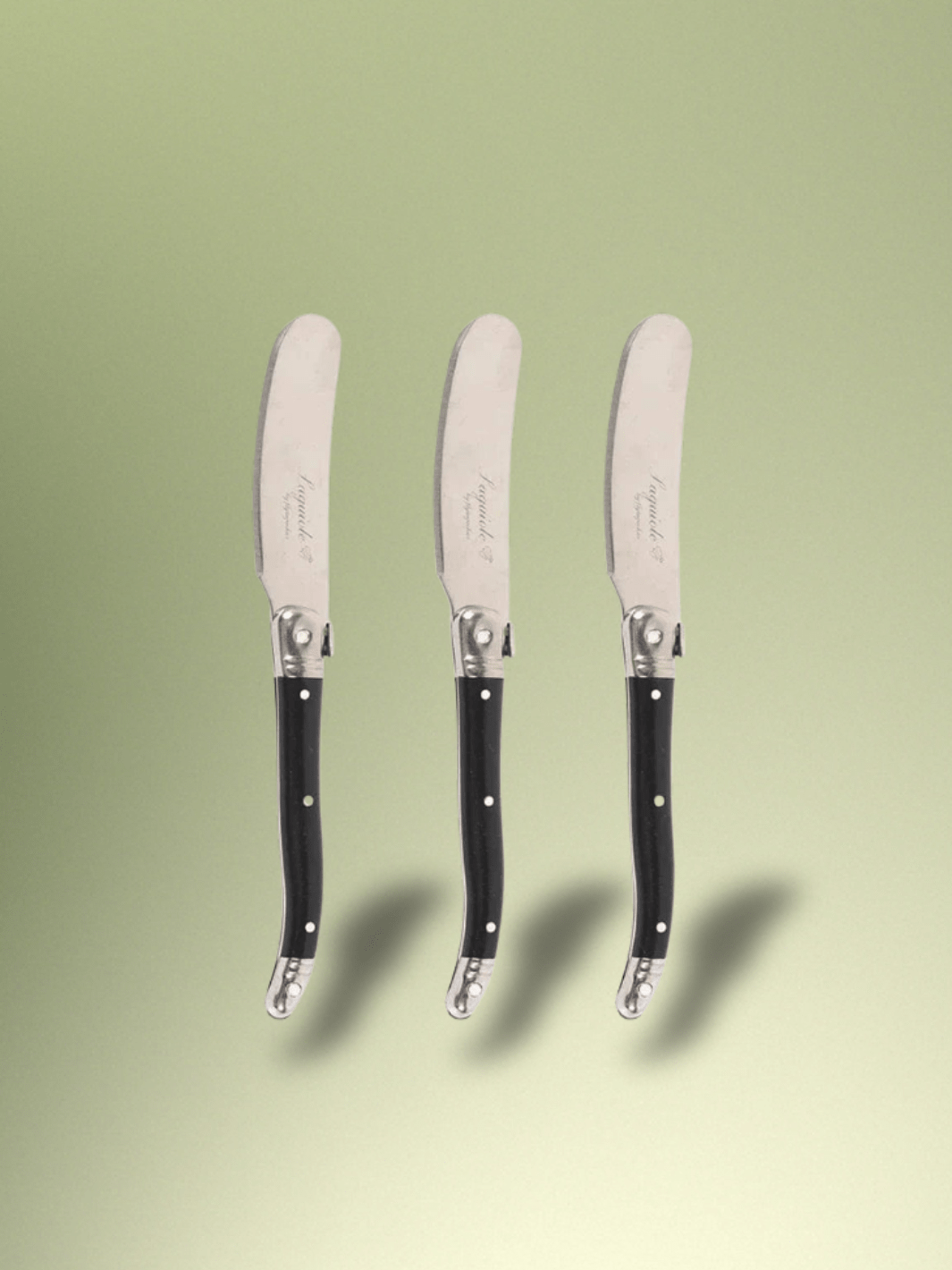 Couteau Laguiole épandeurs de fromage 3 Pièces noires