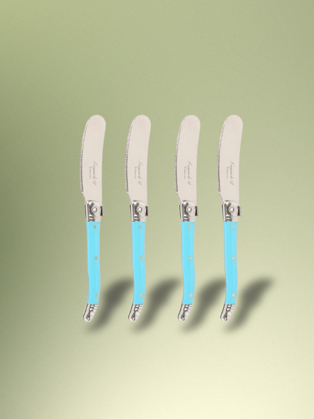 Couteau Laguiole épandeurs de fromage 4 Pièces Bleues