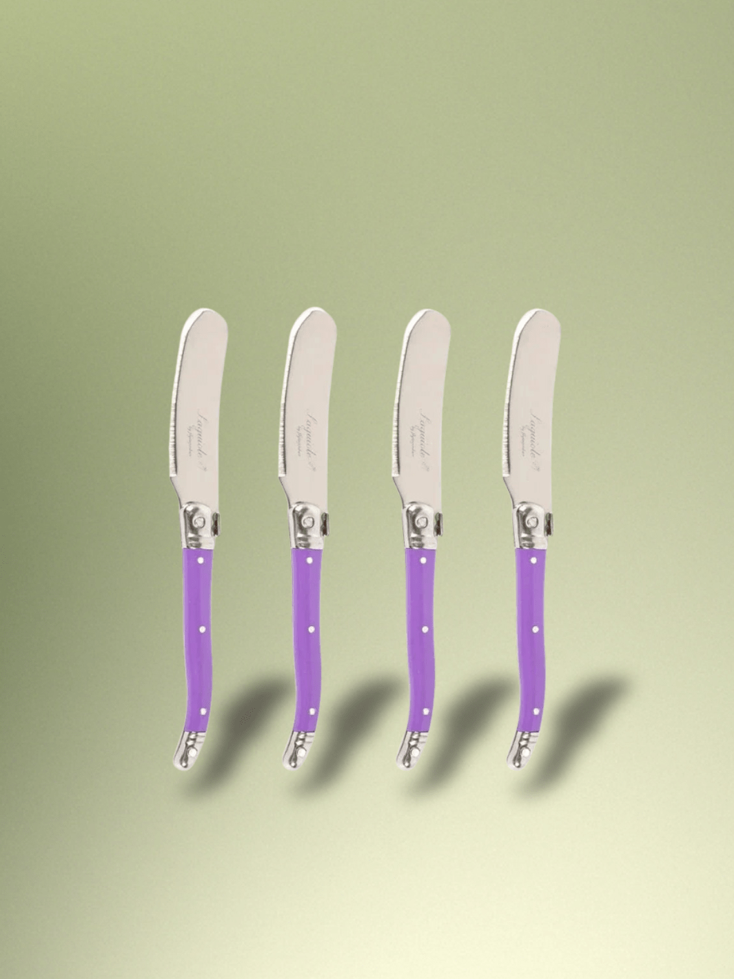 Couteau Laguiole épandeurs de fromage 4 Pièces violettes
