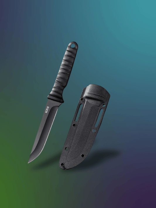 Couteau Militaire | acier 9CR18 Lame noir