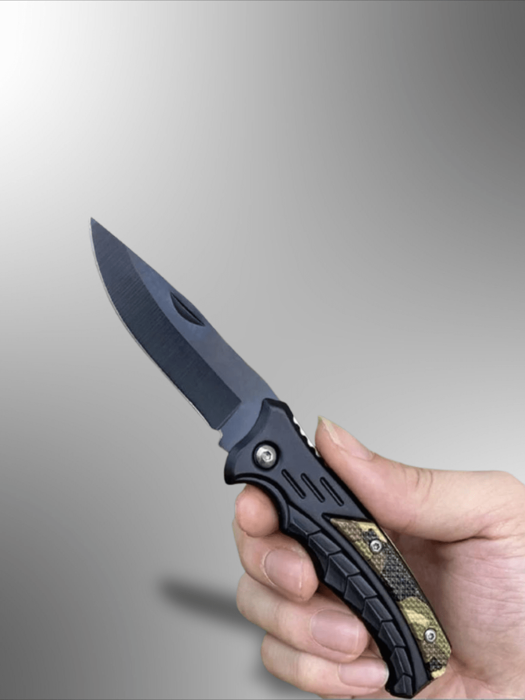 Couteau Pliant | couteaux en acier manche noir mat