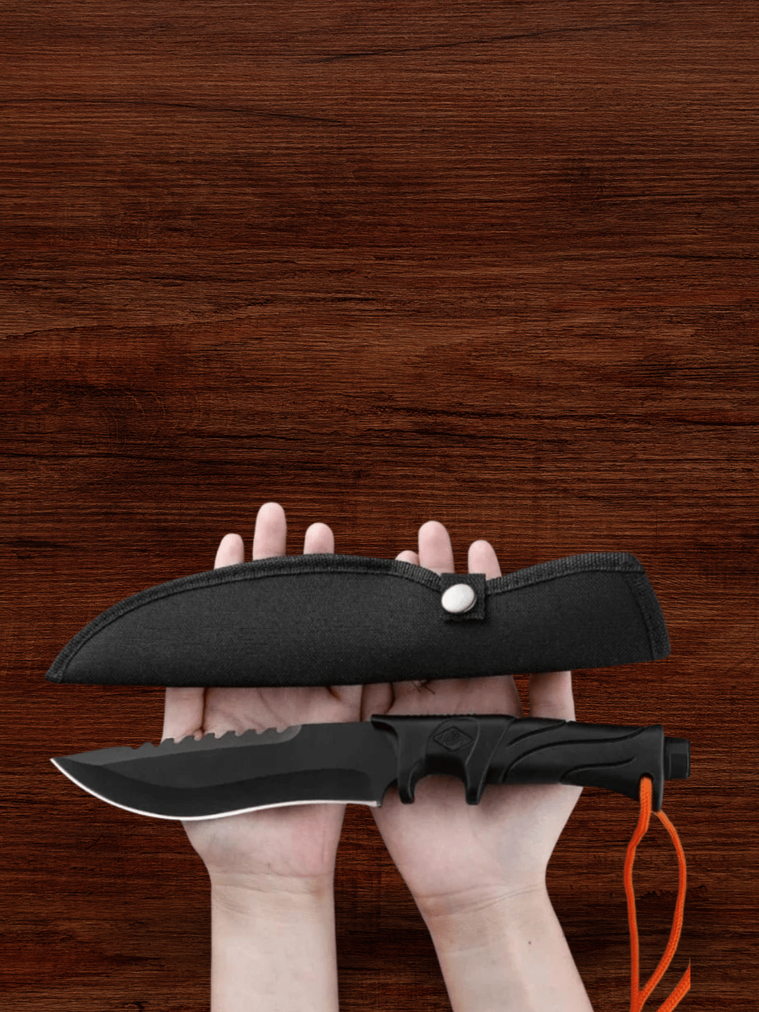 Poignard couteau de camping noir  Noir
