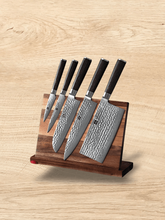 Porte-couteau Aimanté <br> block en bois Bois