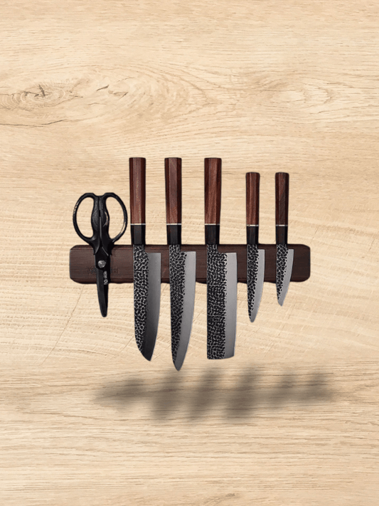 Porte-couteau Aimanté en bois ciré (400-500cm)