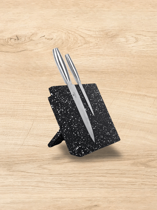 Porte-couteau Aimanté pliable noir neige  Noir-Blanc